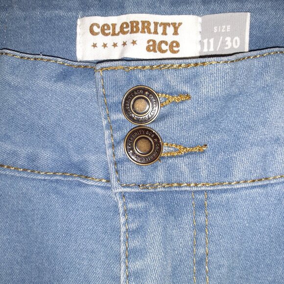 Celebrity Ace Jeans * Light Blue * Sz 11/30 * High Waist * Flare * Soft Stretchy - Picture 1 of 13